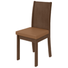 Cadeira Athenas 2 Unidades Corino Caramelo Imbuia Clean