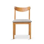 Cadeira Aurora Sala De Jantar Mel Linho Cinza/nature