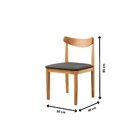 Cadeira Aurora Sala De Jantar Mel Linho Preto/nature