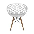 Cadeira Ayla Branca E Madeira