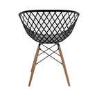 Cadeira Ayla Preta E Madeira