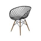 Cadeira Ayla Preta E Madeira