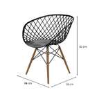 Cadeira Ayla Preta E Madeira