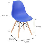 Cadeira Azul Escuro Base Escura