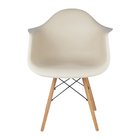 Cadeira B-024 Barbera Drk Eames Com Braço Bege - Inovakasa