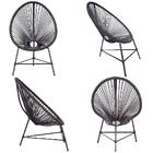 Cadeira Bahamas Corda Sintetica Preto