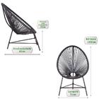 Cadeira Bahamas Corda Sintetica Preto