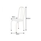 Cadeira Baixa Assento Reto Branco E Tabaco