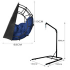 Cadeira Balanço Ninho Suspenso com Suporte e Almofada Imperme