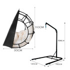 Cadeira Balanço Ninho Suspenso com Suporte e Almofada Imperme