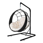 Cadeira Balanço Ninho Suspenso com Suporte e Almofada Imperme