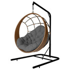 Cadeira Balanço Ninho Suspenso Com Suporte E Almofada Imperme