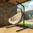 Cadeira Balanço Ninho Suspenso Com Suporte E Almofada Imperme