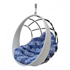 Cadeira Balanço Ninho Suspenso De Fibra Com Almofada Impermeá