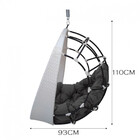 Cadeira Balanço Ninho Suspenso De Fibra Com Almofada Impermeá