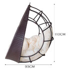 Cadeira Balanço Ninho Suspenso de Fibra com Almofada Impermeá