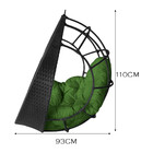 Cadeira Balanço Ninho Suspenso de Fibra com Almofada Impermeá