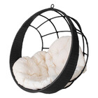 Cadeira Balanço Ninho Suspenso de Fibra com Almofada Impermeá