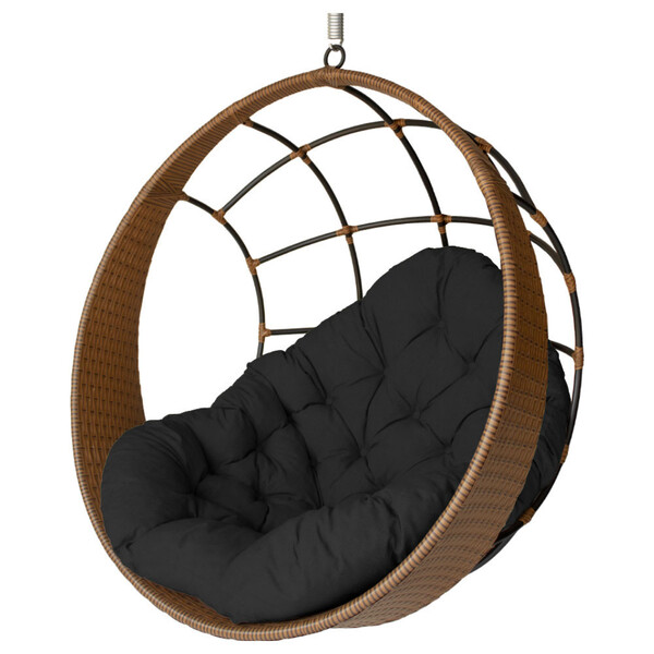 Cadeira Balanço Ninho Suspenso De Fibra Com Almofada Impermeá