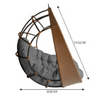 Cadeira Balanço Ninho Suspenso De Fibra Com Almofada Impermeá