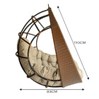 Cadeira Balanço Ninho Suspenso De Fibra Com Almofada Impermeá