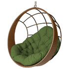 Cadeira Balanço Ninho Suspenso De Fibra Com Almofada Impermeá