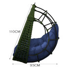 Cadeira Balanço Ninho Suspenso Em Corda Náutica Luxo