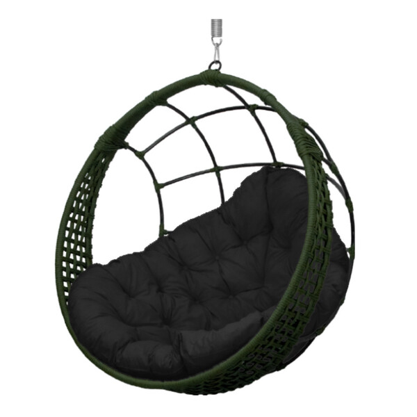 Cadeira Balanço Ninho Suspenso Em Corda Náutica Luxo