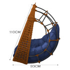 Cadeira Balanço Ninho Suspenso Em Corda Náutica Luxo