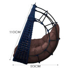 Cadeira Balanço Ninho Suspenso Em Corda Náutica Luxo