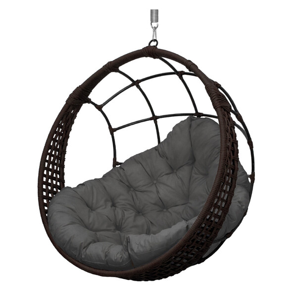 Cadeira Balanço Ninho Suspenso Em Corda Náutica Luxo