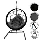 Cadeira Balanço Ninho Suspenso em Corda Náutica Luxo com Supo