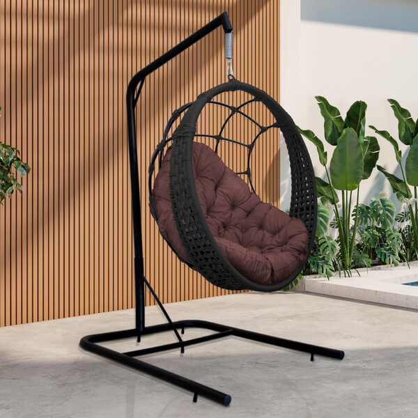 Cadeira Balanço Ninho Suspenso Em Corda Náutica Luxo Com Supo