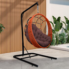 Cadeira Balanço Ninho Suspenso Em Corda Náutica Luxo Com Supo