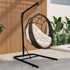 Cadeira Balanço Ninho Suspenso Em Corda Náutica Luxo Com Supo