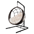 Cadeira Balanço Ninho Suspenso Em Corda Náutica Luxo Com Supo