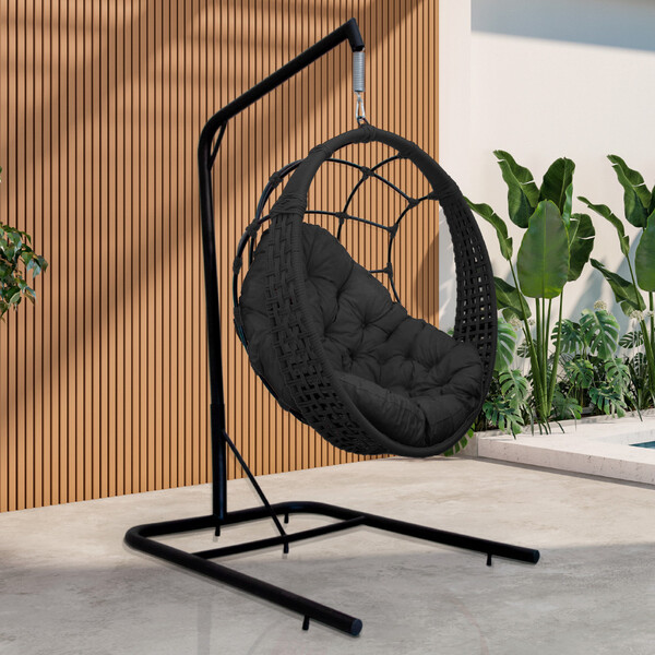 Cadeira Balanço Ninho Suspenso Em Corda Náutica Luxo Com Supo