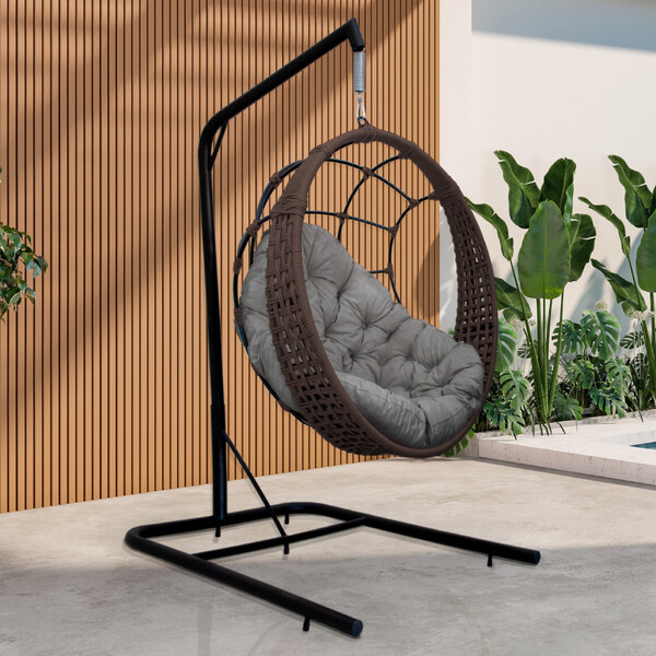 Cadeira Balanço Ninho Suspenso Em Corda Náutica Luxo Com Supo