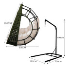 Cadeira Balanço Ninho Suspenso Em Corda Náutica Luxo Com Supo