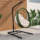 Cadeira Balanço Ninho Suspenso Em Corda Náutica Luxo Com Supo