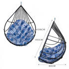 Cadeira Balanço Ninho Suspenso Gota De Fibra Com Almofada Imp