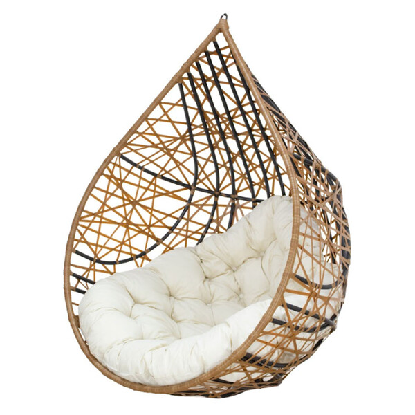Cadeira Balanço Ninho Suspenso Gota Tramado Com Almofada Impe