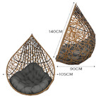 Cadeira Balanço Ninho Suspenso Gota Tramado Com Almofada Impe