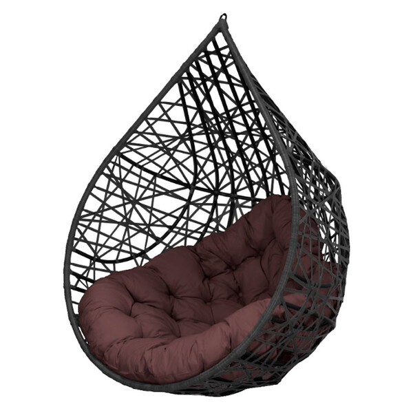 Cadeira Balanço Ninho Suspenso Gota Tramado Com Almofada Impe