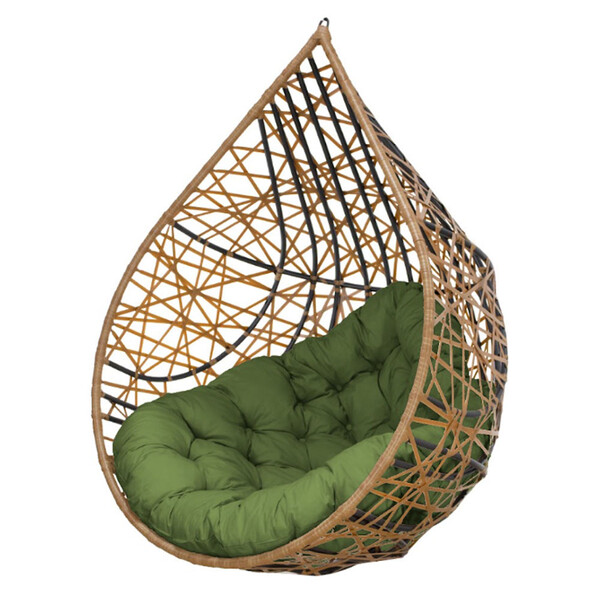 Cadeira Balanço Ninho Suspenso Gota Tramado Com Almofada Impe