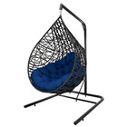 Cadeira Balanço Ninho Suspenso Gota Tramado Com Suporte E Alm