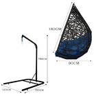 Cadeira Balanço Ninho Suspenso Gota Tramado Com Suporte E Alm