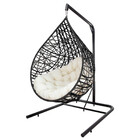 Cadeira Balanço Ninho Suspenso Gota Tramado Com Suporte E Alm