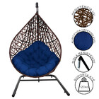 Cadeira Balanço Ninho Suspenso Gota Tramado Com Suporte E Alm