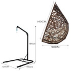 Cadeira Balanço Ninho Suspenso Gota Tramado Com Suporte E Alm